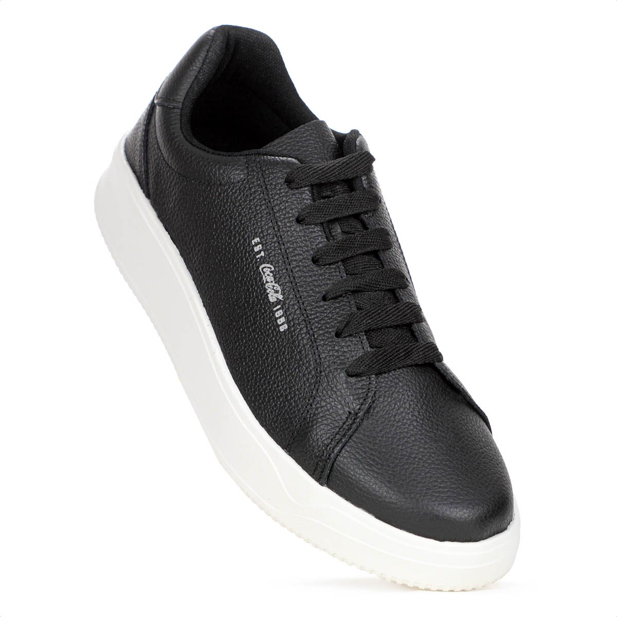 Tenis Coca Cola Space Suit Leather Preto e Branco - Masculino Preto 5