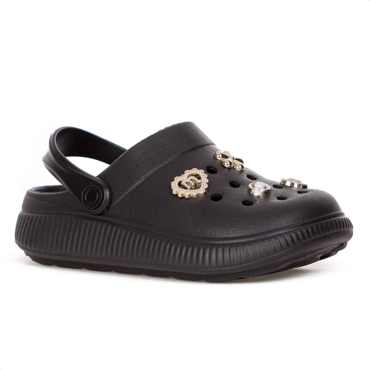 Sandalia Babuche Molekinha Clog Preto - Infantil