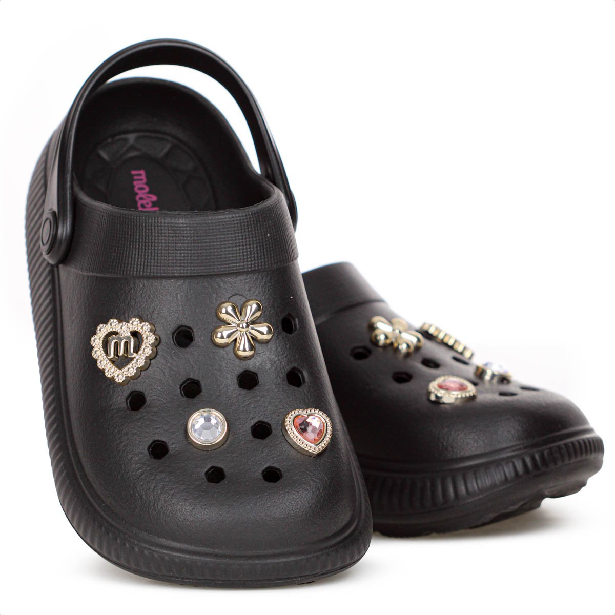 Sandalia Babuche Molekinha Clog Preto - Infantil Preto 3