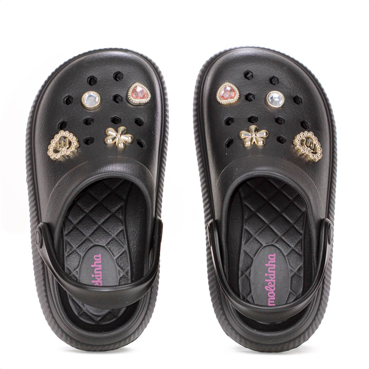 Sandalia Babuche Molekinha Clog Preto - Infantil Preto 5