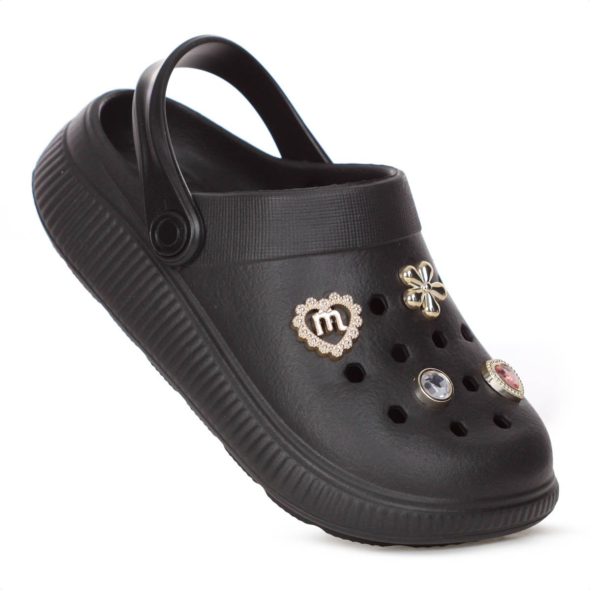 Sandalia Babuche Molekinha Clog Preto - Infantil Preto 6