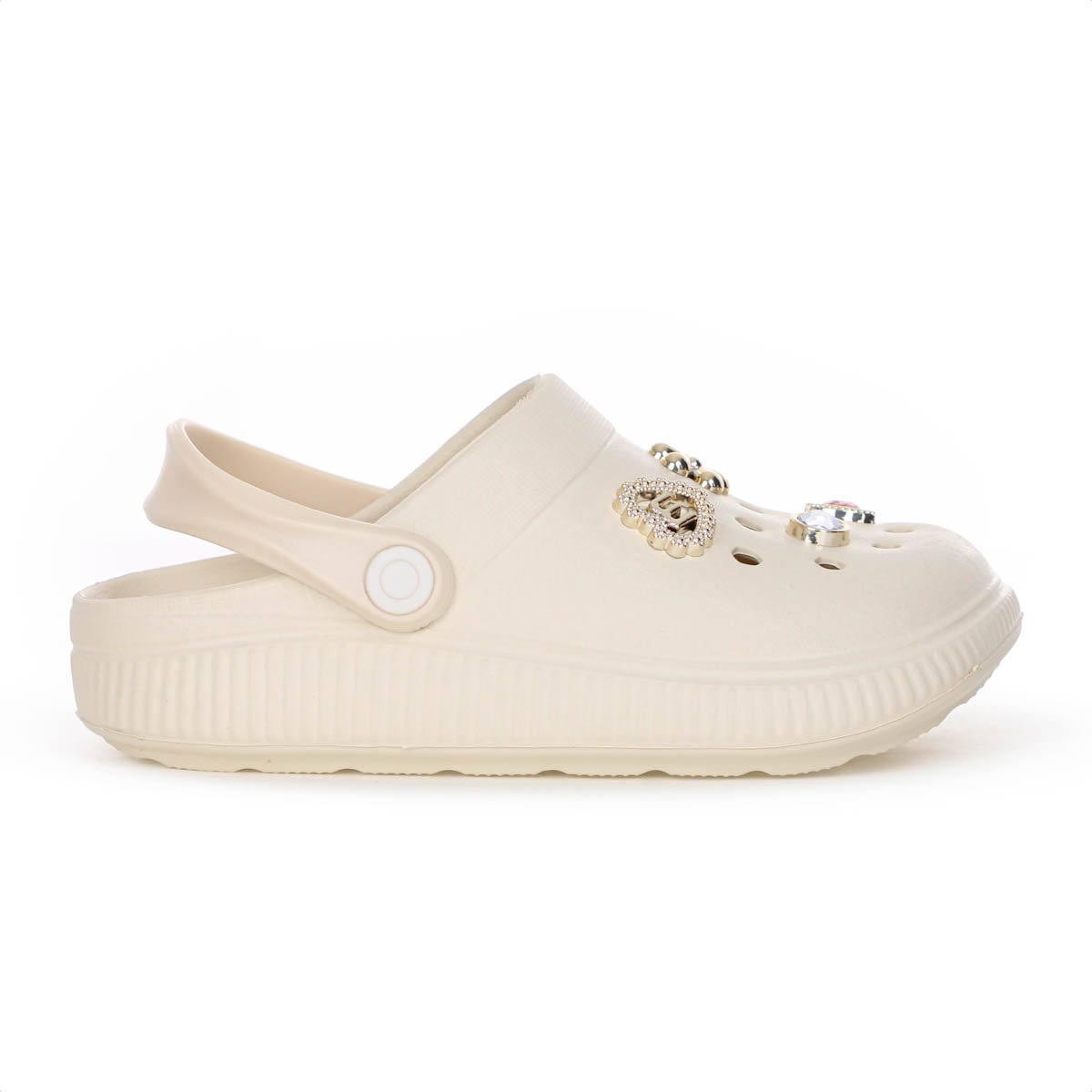 Sandalia Babuche Molekinha Clog Creme - Infantil Off White 2