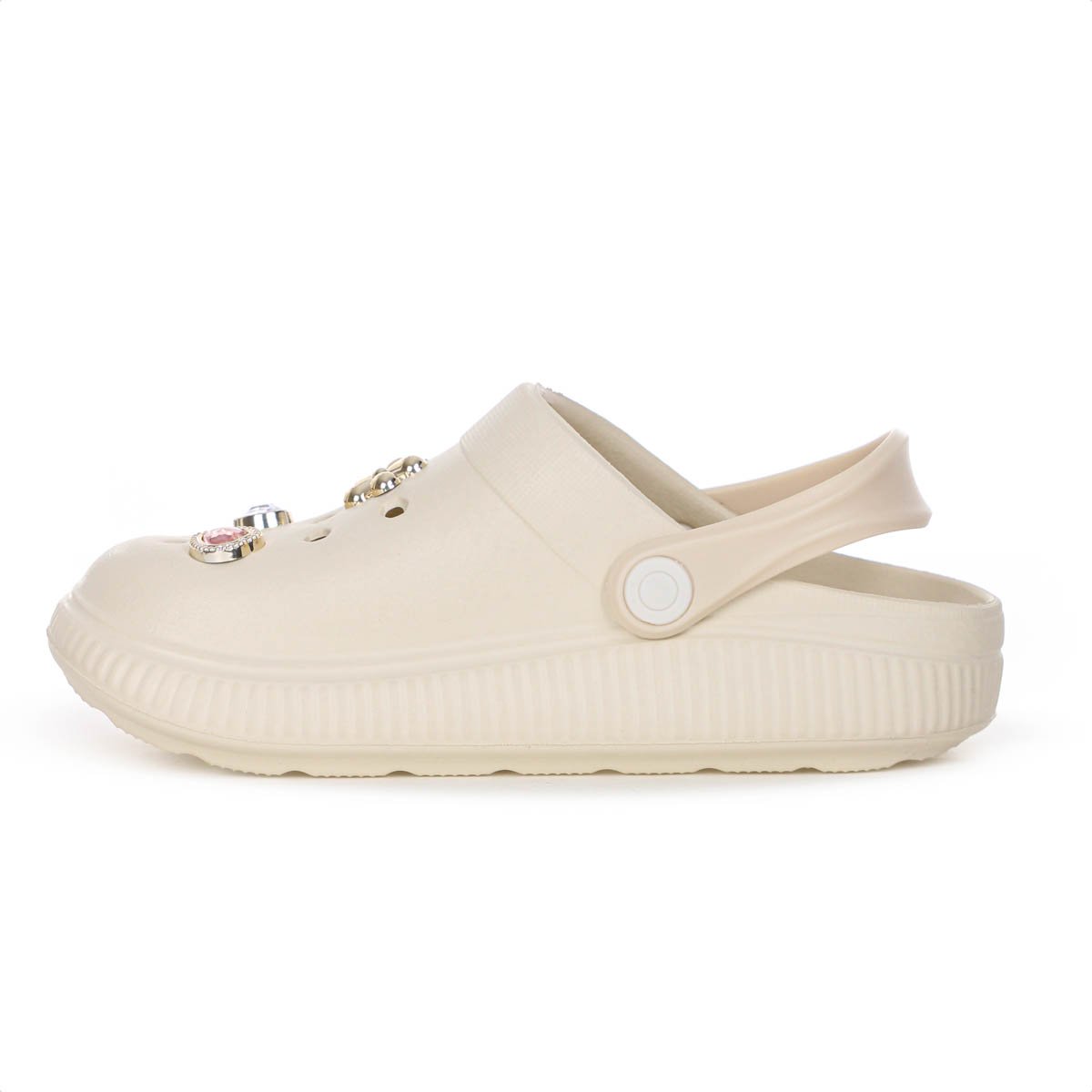 Sandalia Babuche Molekinha Clog Creme - Infantil Off White 3