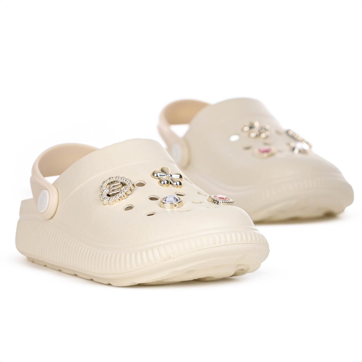 Sandalia Babuche Molekinha Clog Creme - Infantil Off White 4