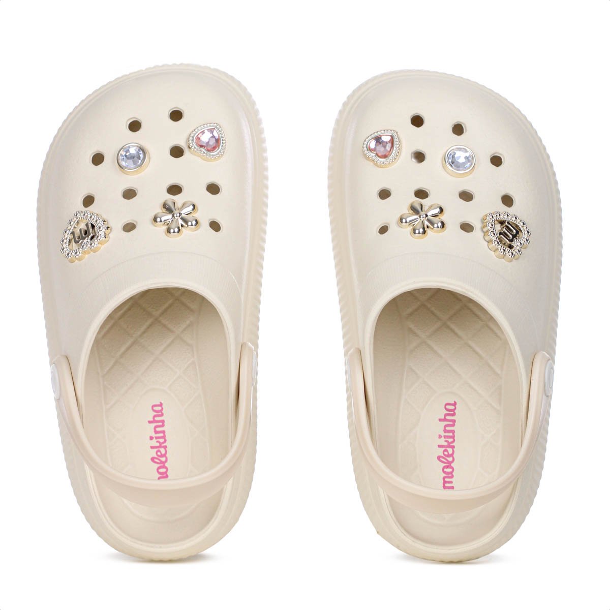 Sandalia Babuche Molekinha Clog Creme - Infantil Off White 6