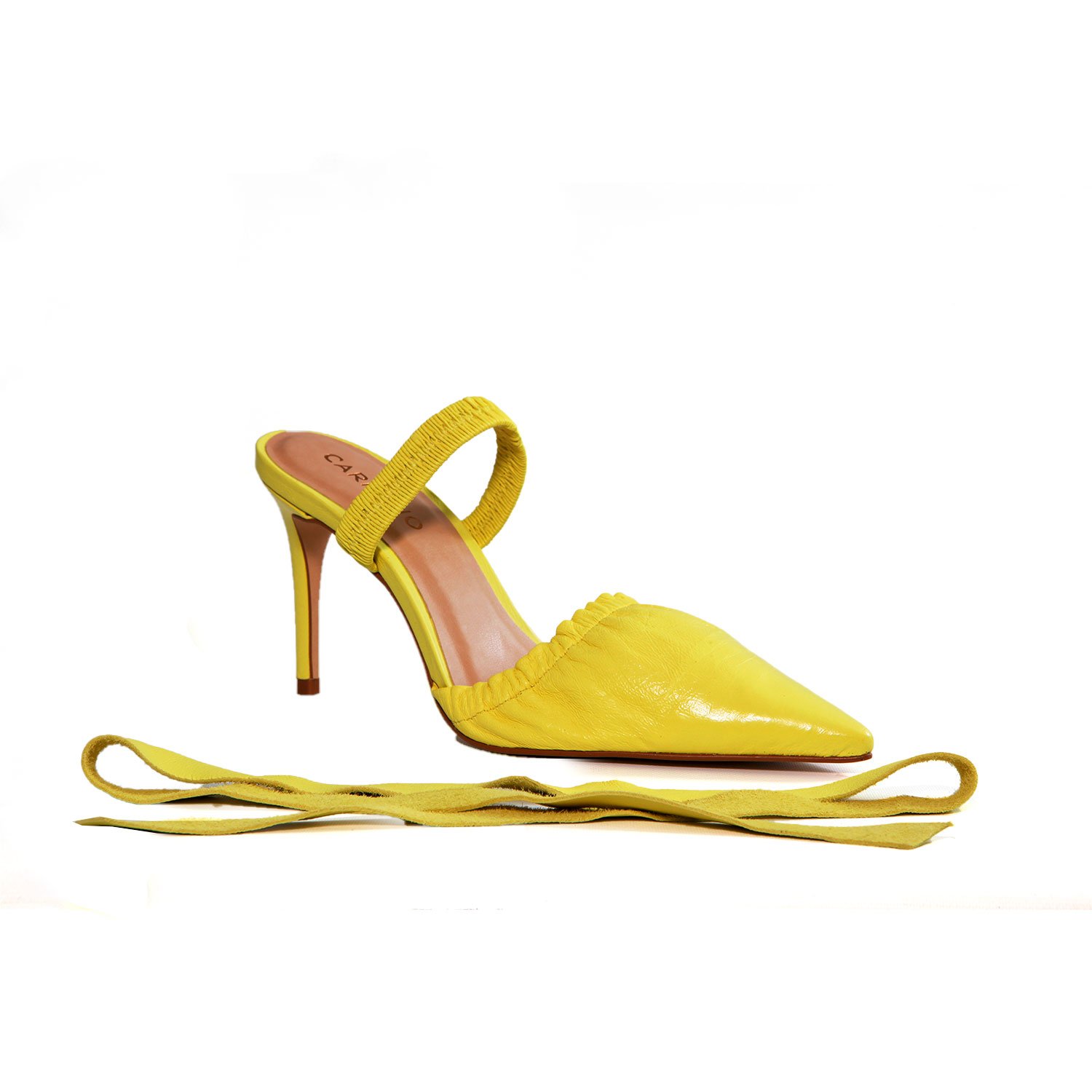 Slingback Verde Limoncello Carrano Couro 3 em 1 Salto Médio Fino 8,7cm Verde 2
