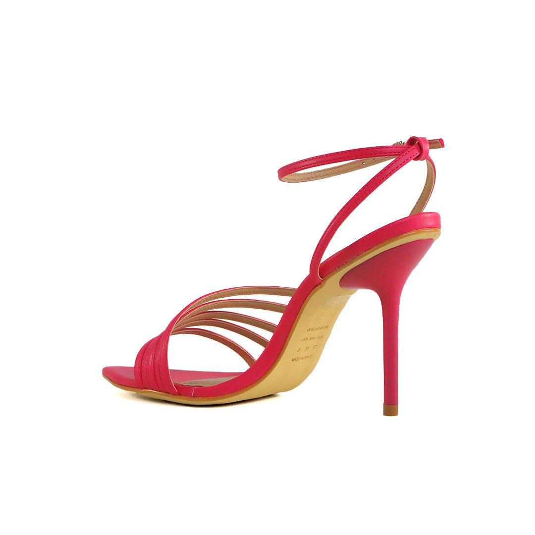 Sandália Werner Rosa Carmela Salto Alto Fino 10cm Rosa 3