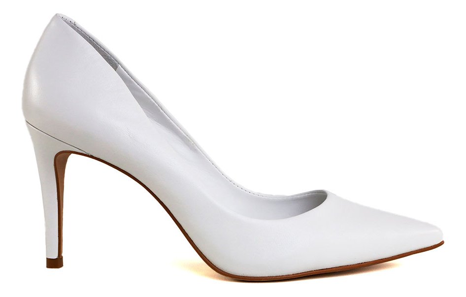 Scarpin Beatriz Carrano Branco Couro Salto Médio Fino 8,7cm