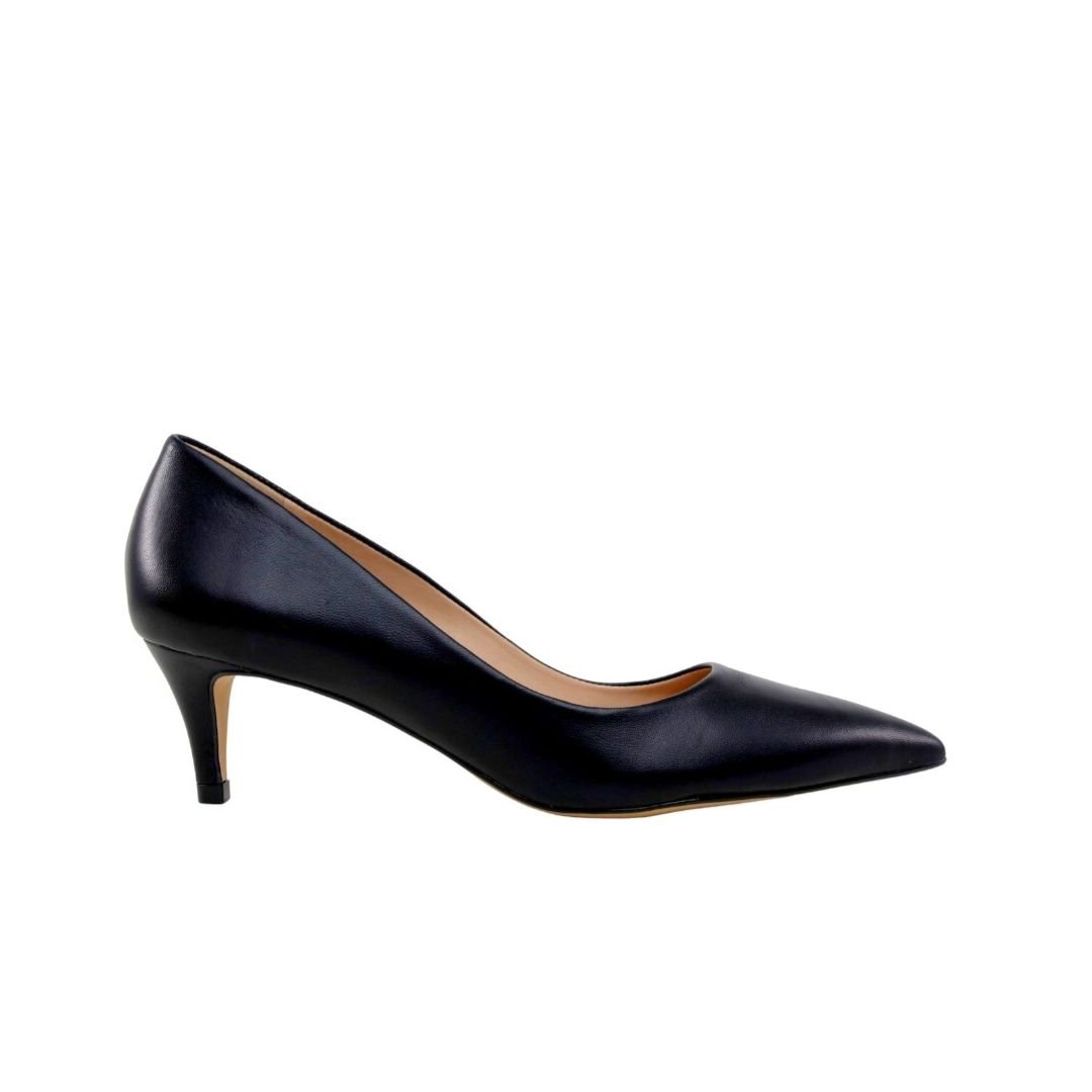Scarpin Preto Werner Couro Salto Baixo Fino 5,5cm
