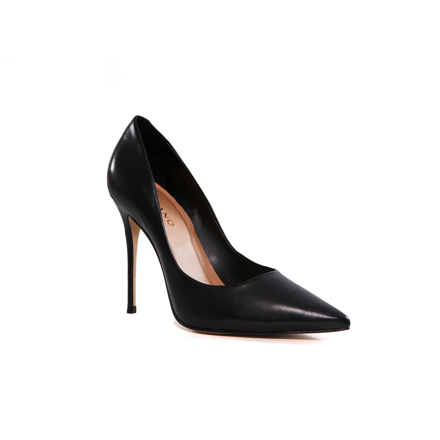 Scarpin Preto Carrano Loretta Couro Salto Alto Fino 11cm Preto 2