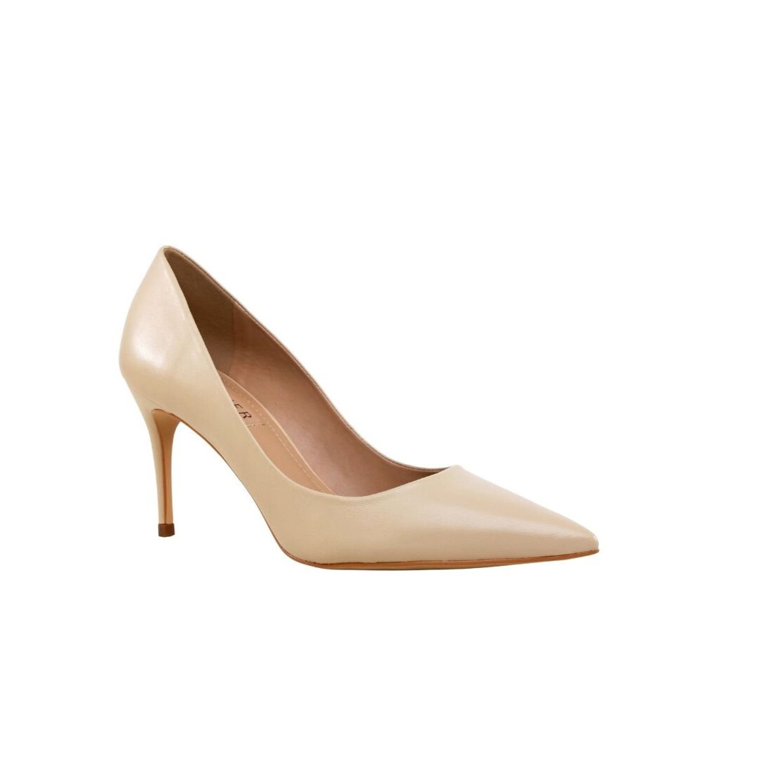 Scarpin Nude Werner Couro Salto Médio Fino 08cm Nude 2
