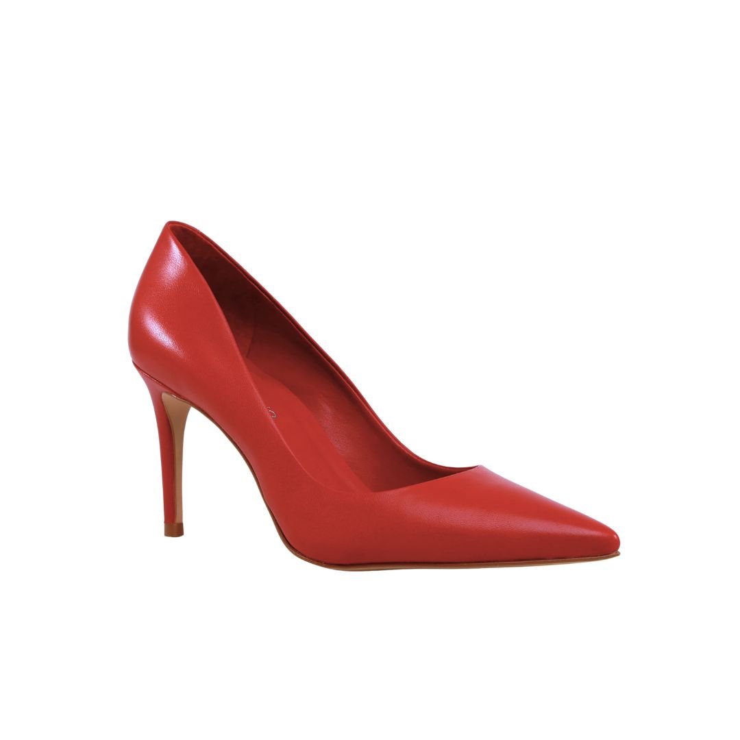 Scarpin Vermelho Carrano Beatriz Couro Salto Médio Fino 8,7cm Vermelho 2
