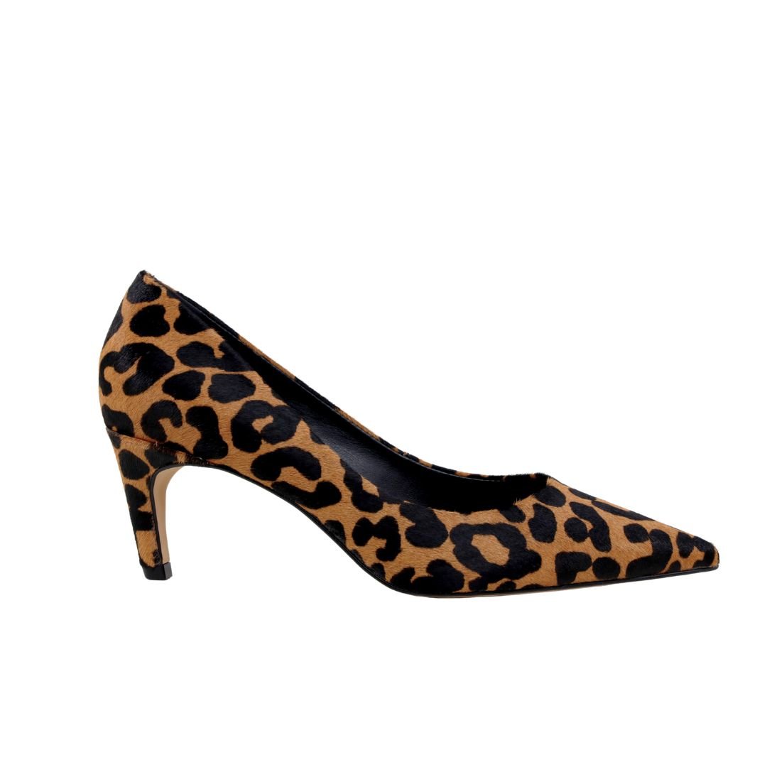 Scarpin Animal Print Carrano Essential Couro Salto Médio Fino 6,3cm Animal Print 1