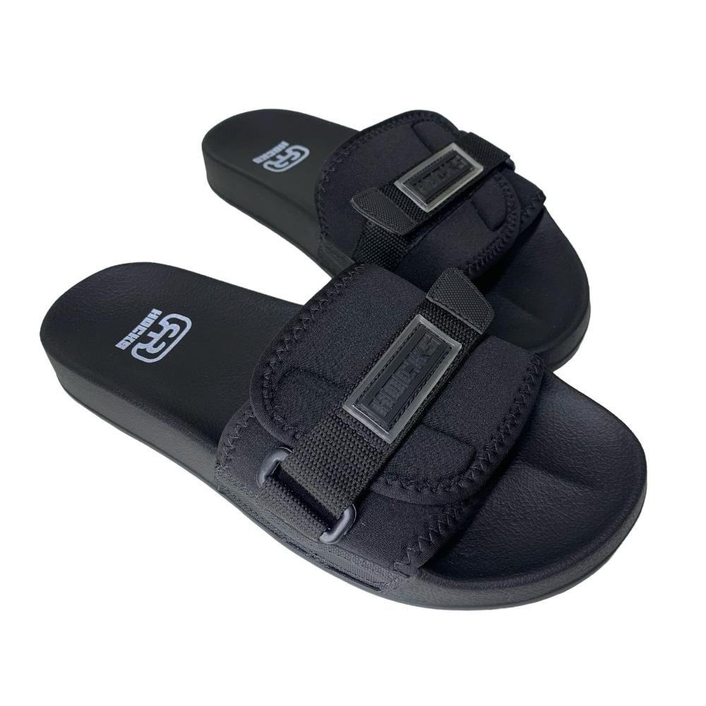 Chinelo Slide Bravo Black Hocks Preto 1