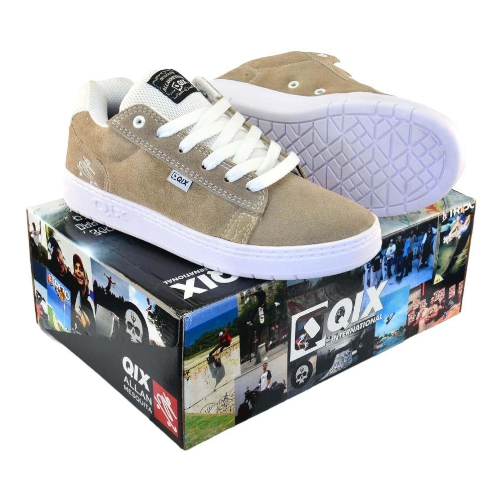 Tenis Qix Chorao Pro Model Allan Mesquita- Bege Bege 2