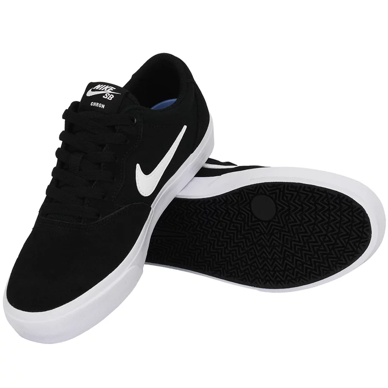 Tenis Nike SB Chron 2 Black/White Preto 6