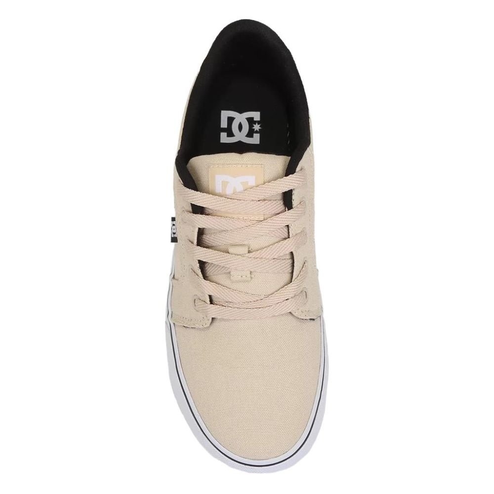 Tenis DC Shoes Anvil Tx Areia/Preto/Branco Bege 4