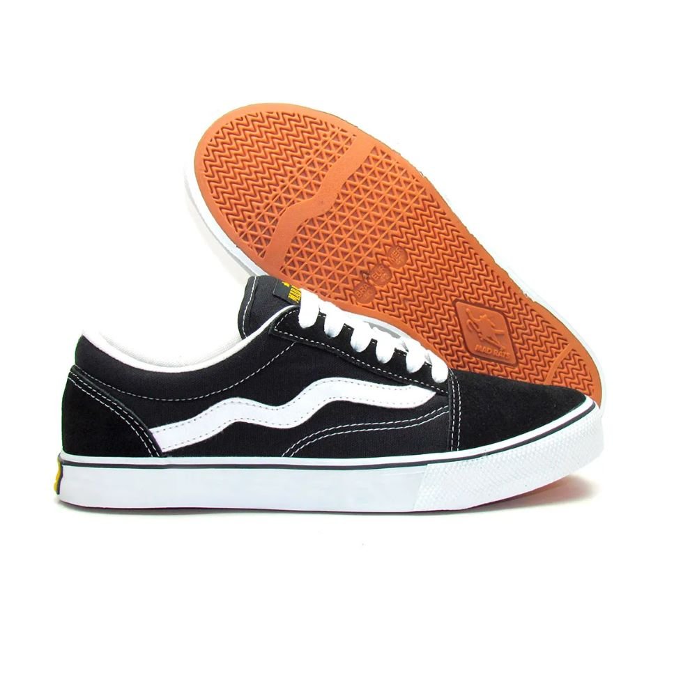 Tenis Mad Rats Old School Preto/Branco Preto 3