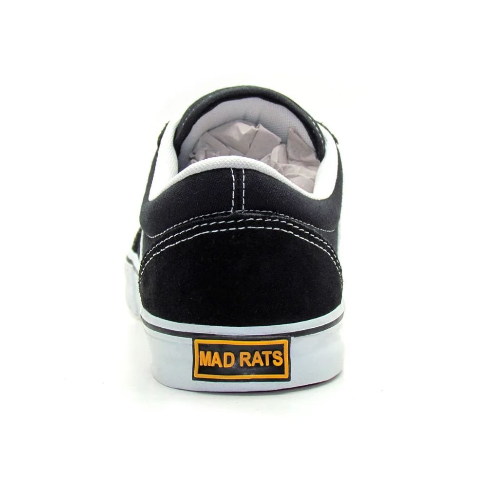 Tenis Mad Rats Old School Preto/Branco Preto 5