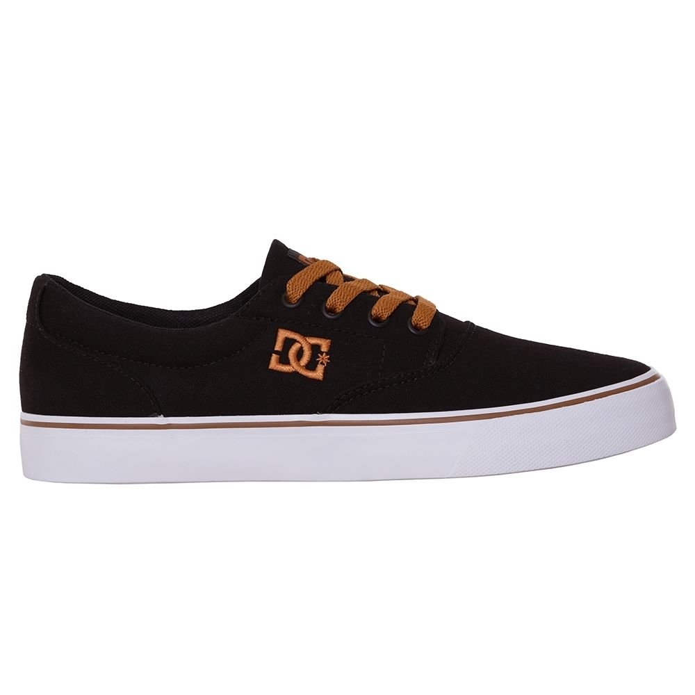 Tenis Dc Shoes New Flash 2 Tx Balck Withe Brown 9055 Preto/Laranja 3