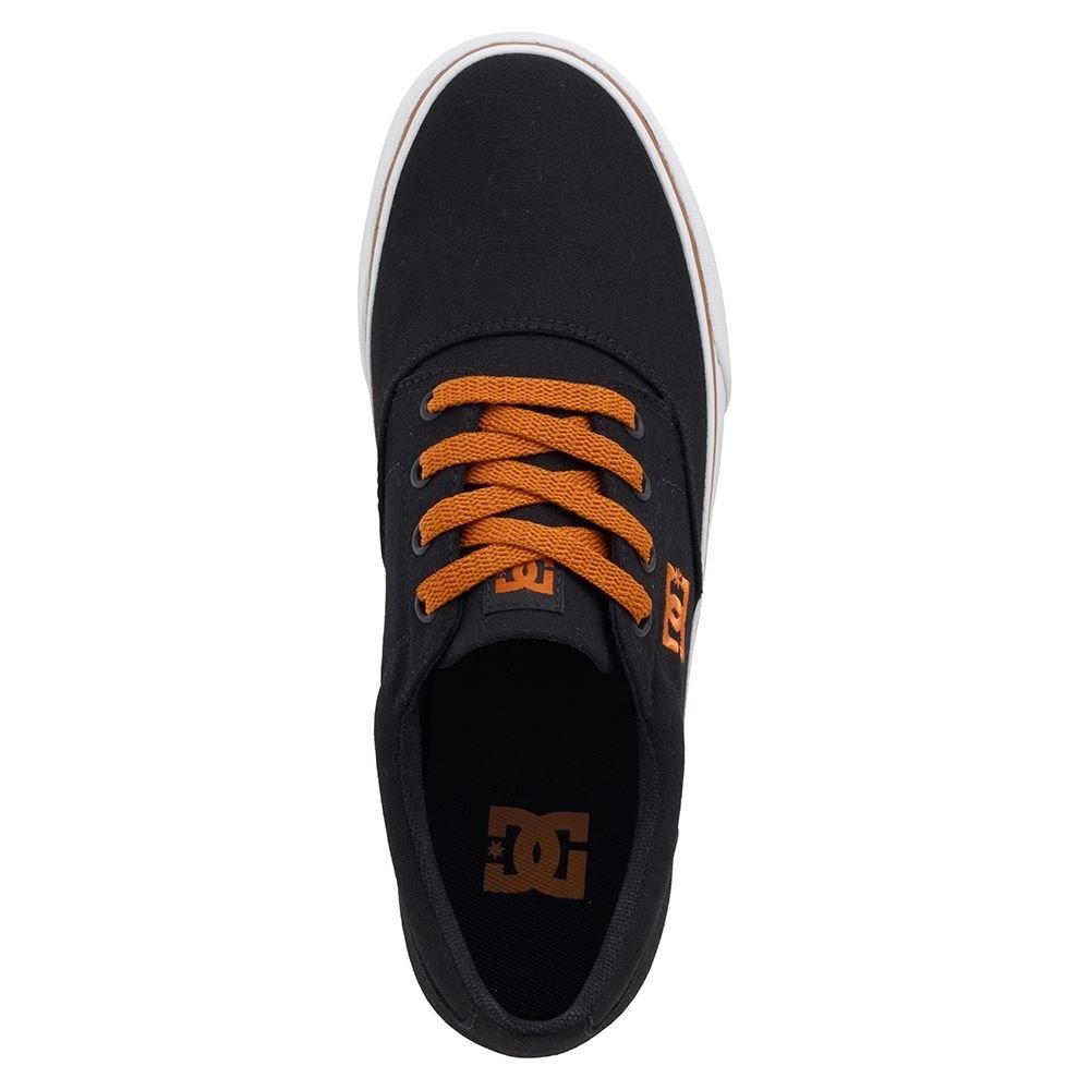 Tenis Dc Shoes New Flash 2 Tx Balck Withe Brown 9055 Preto/Laranja 4