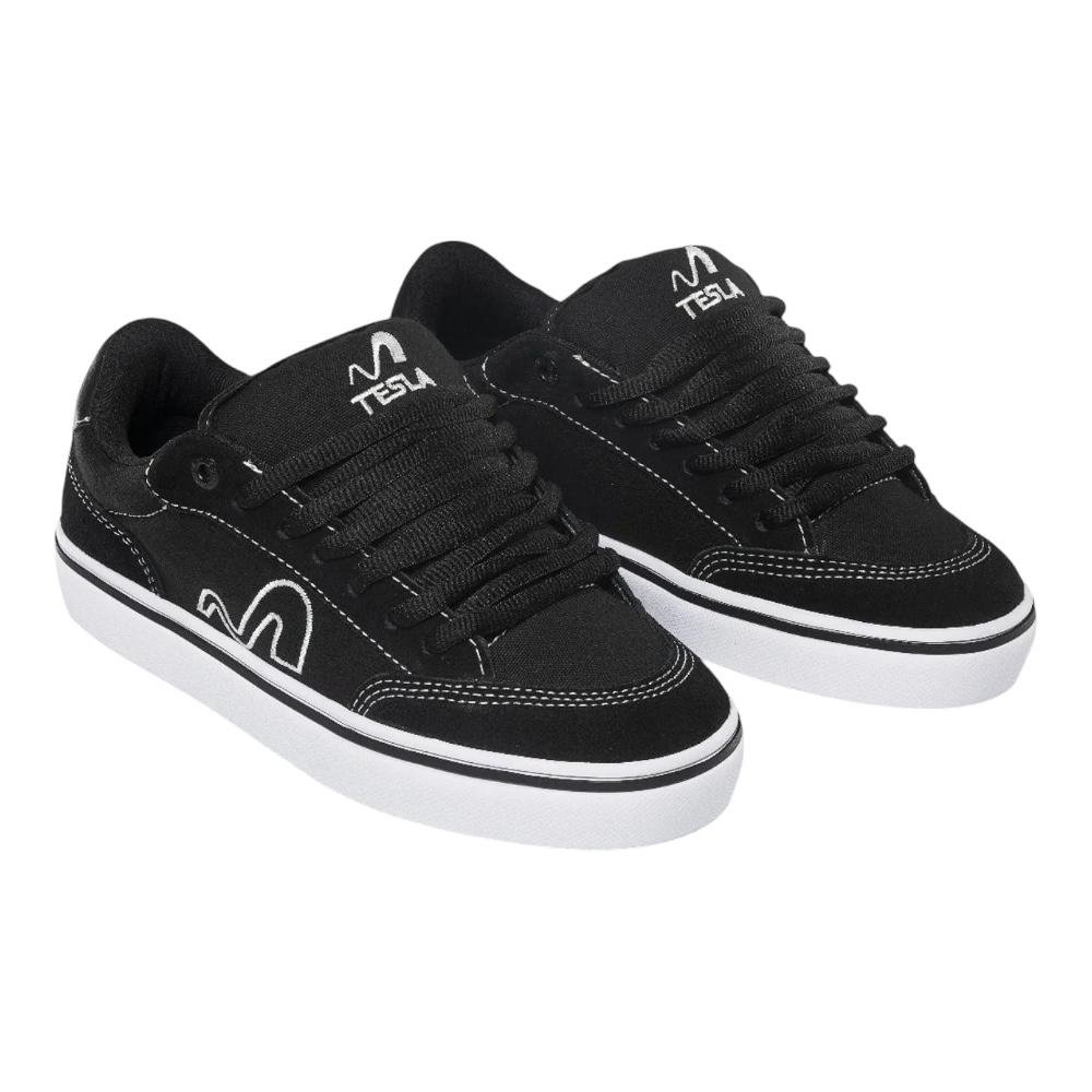 Tenis Tesla Flow Black White Preto 4