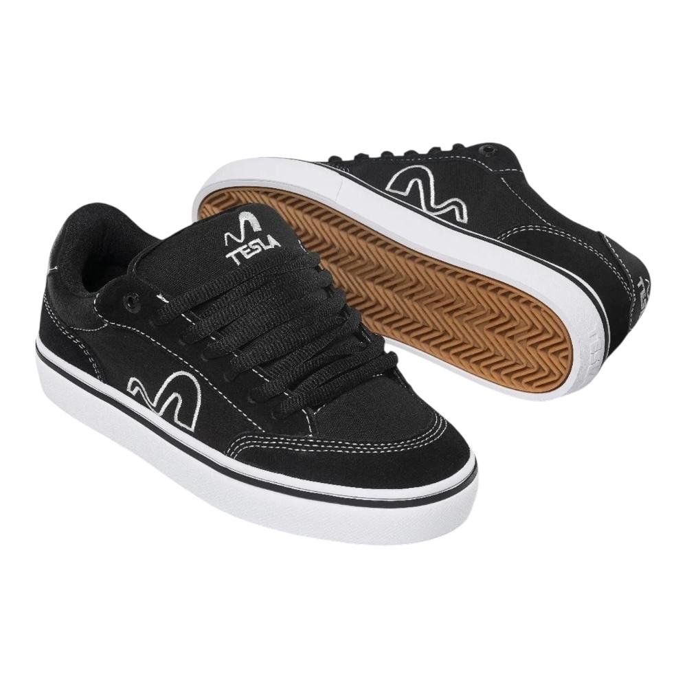 Tenis Tesla Flow Black White Preto 5