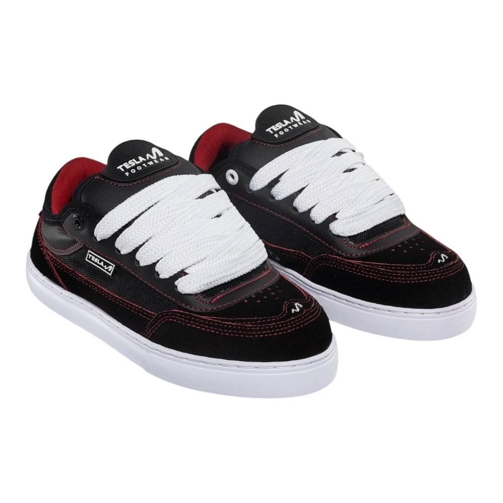 Tenis Tesla Vedanta Black White Red- Tesla Preto 5