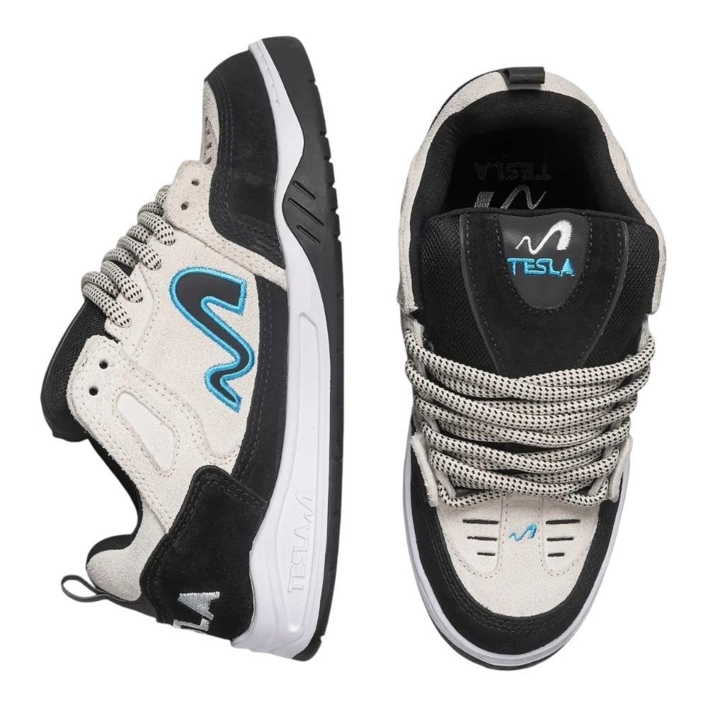 Tenis Tesla Nine Off White- Tesla Branco/Preto 2