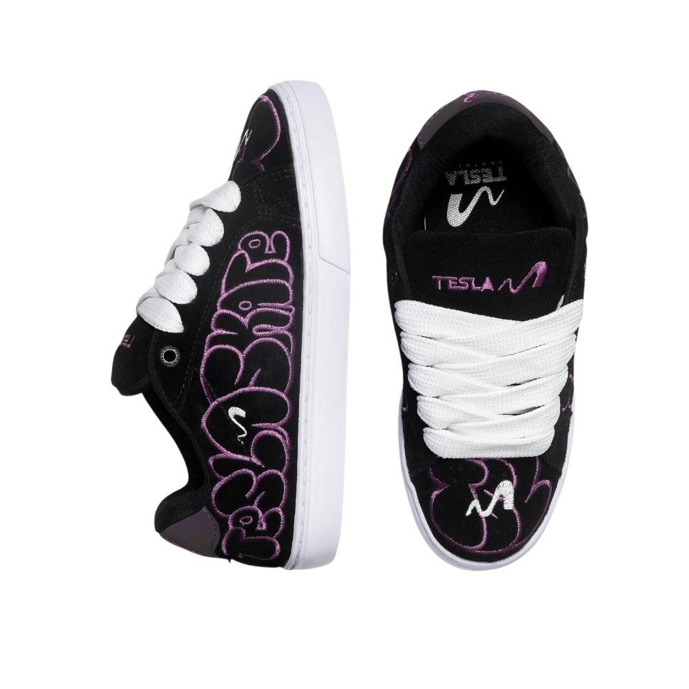Tenis Tesla Hertz Black White Purple- Tesla Roxo 3