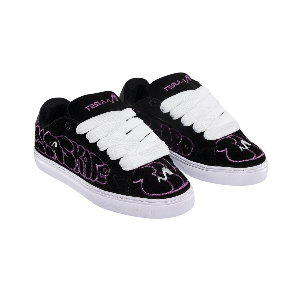 Tenis Tesla Hertz Black White Purple- Tesla Roxo 4