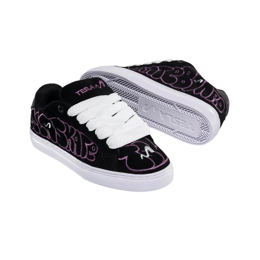 Tenis Tesla Hertz Black White Purple- Tesla Roxo 5