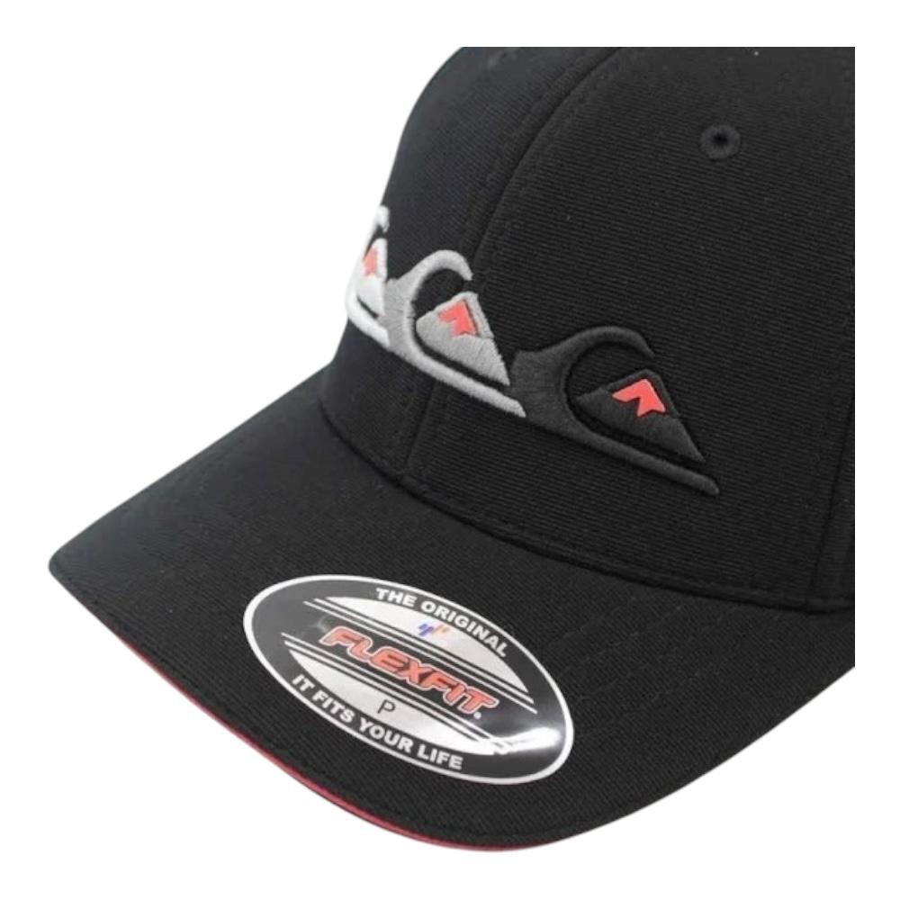 Bone Emb Three Logo Black- Quiksilver Preto 2