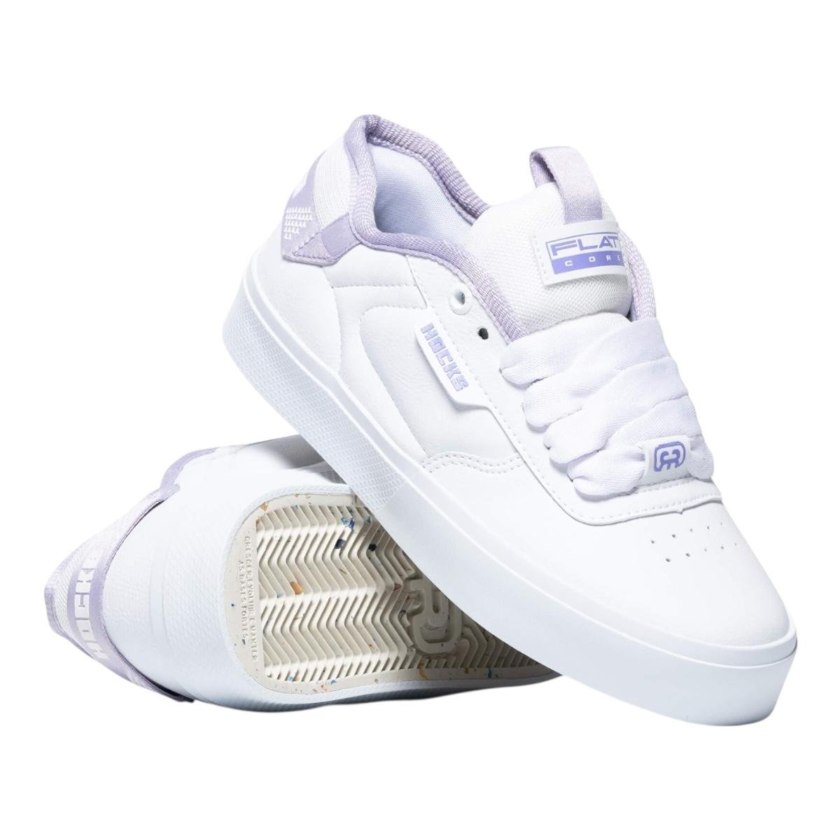 Tenis Hocks Flat Core Branco Lilac- Hocks Branco 2