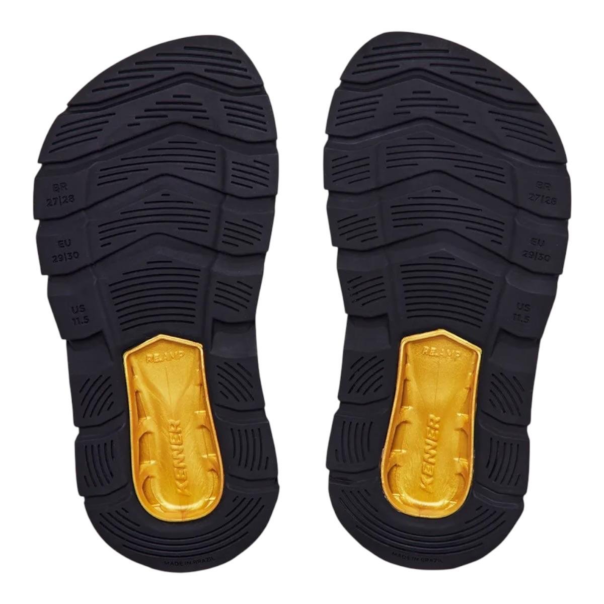 Sandalia Kenner Rakka Nylon Preto/Dourado- Kenner Preto 4
