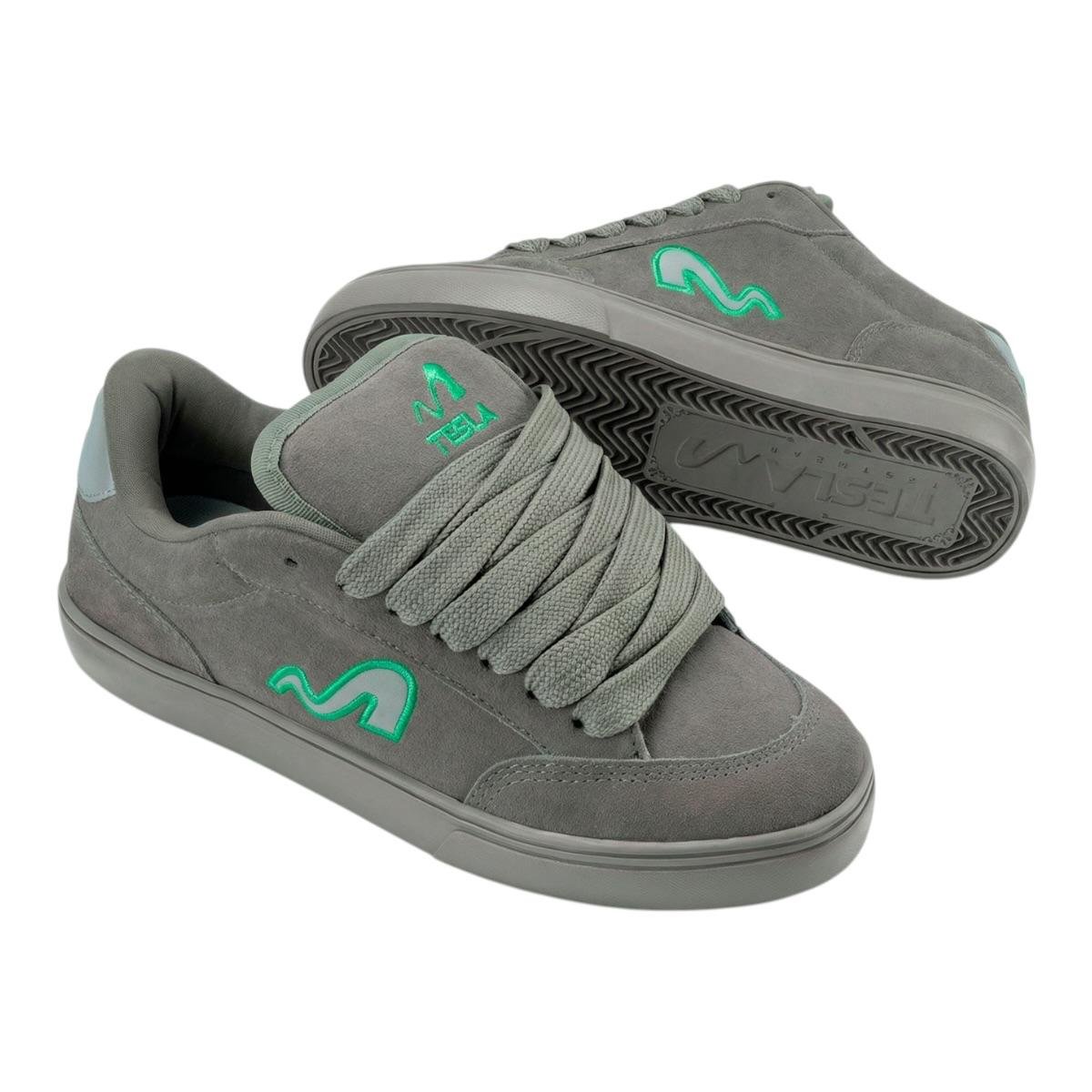 Tenis Tesla Flow XL  Grey Tiffany- Tesla Cinza 3