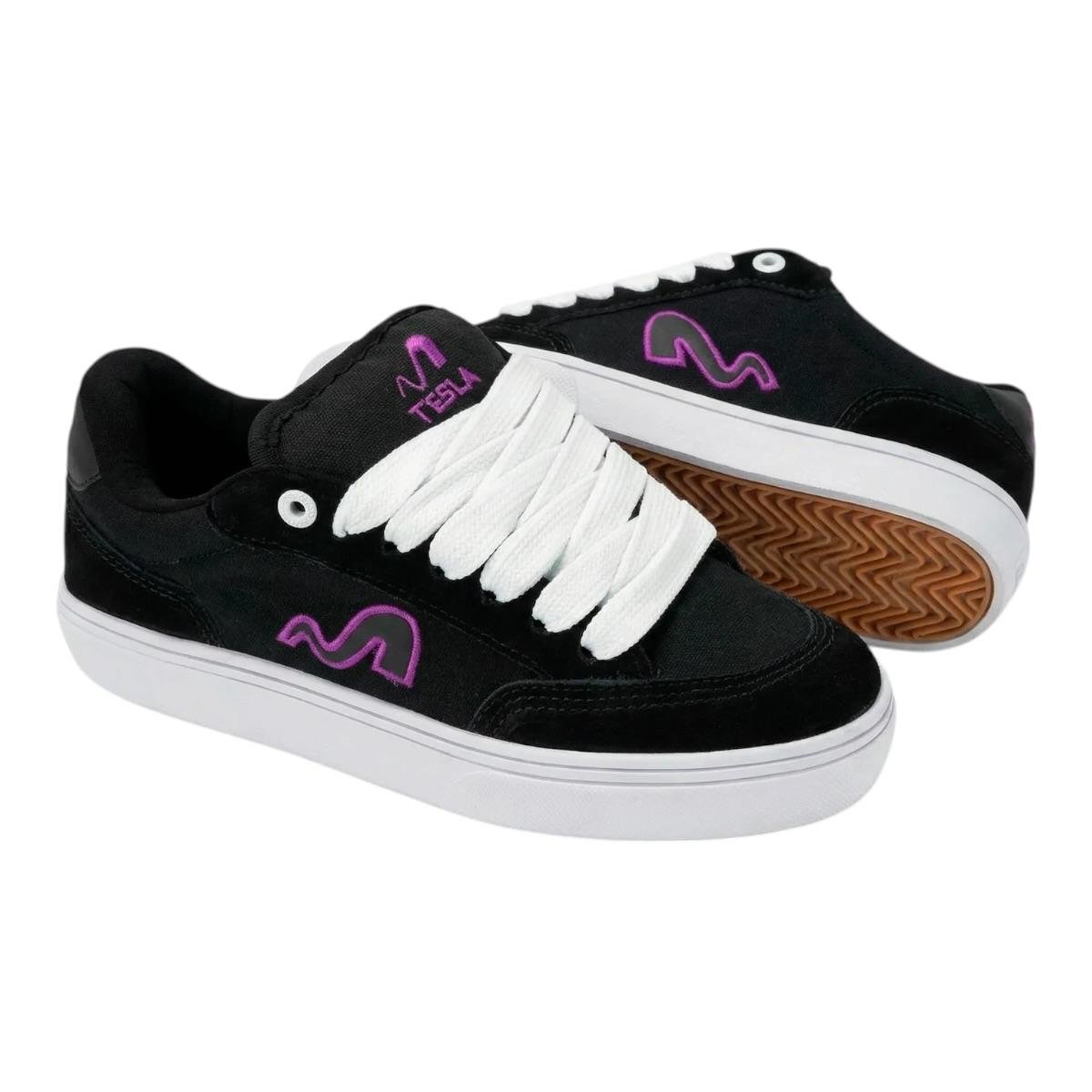 Tenis Tesla Flow XL Black Purple- Tesla Preto 3