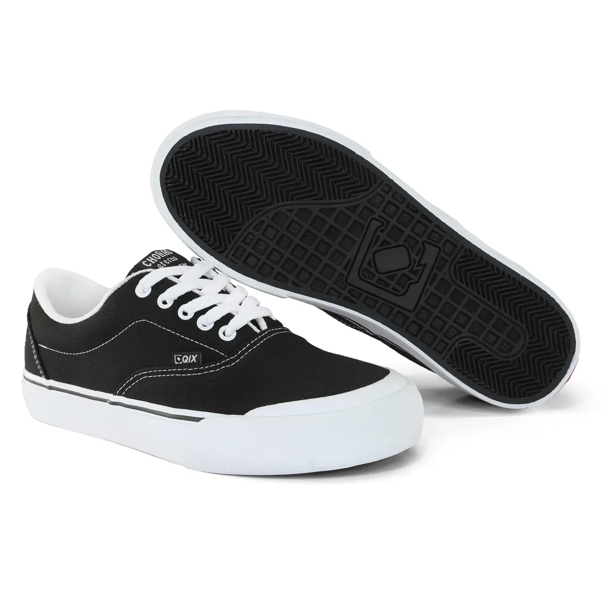 Tenis QIX Sunset Chorao Preto e Branco- Qix Preto