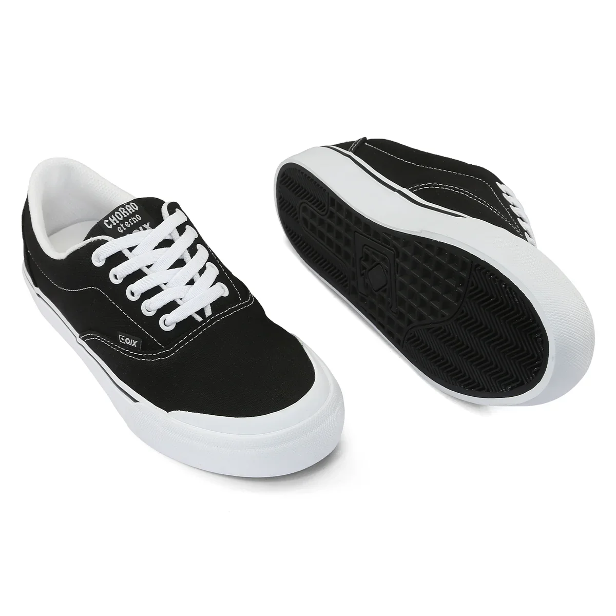 Tenis QIX Sunset Chorao Preto e Branco- Qix Preto 4