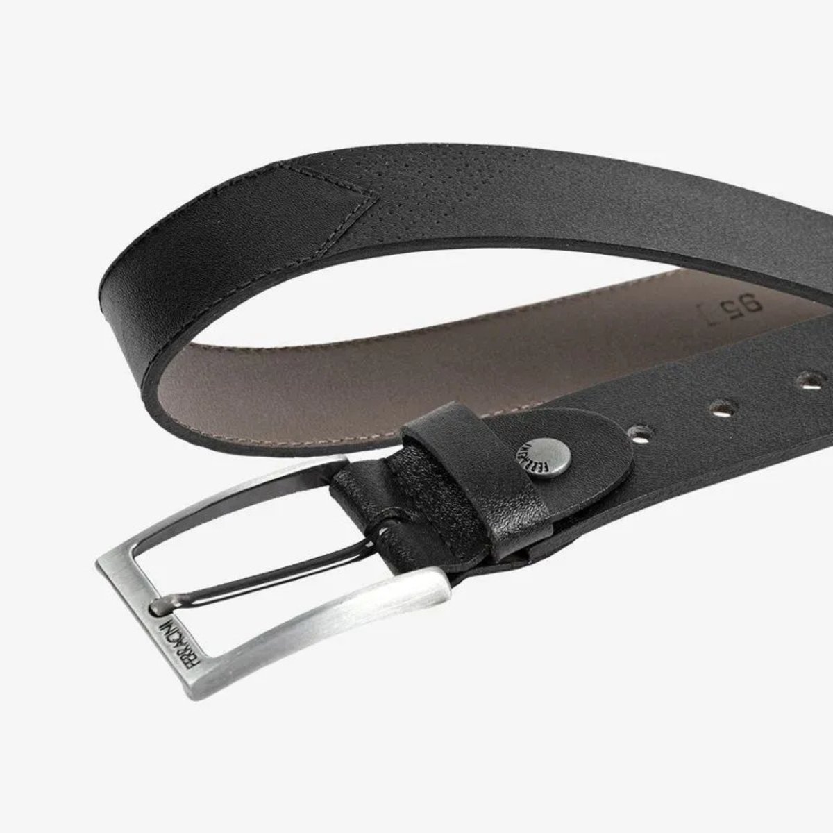 Cinto Masculino Ferracini em Couro 667A Preto Preto 3