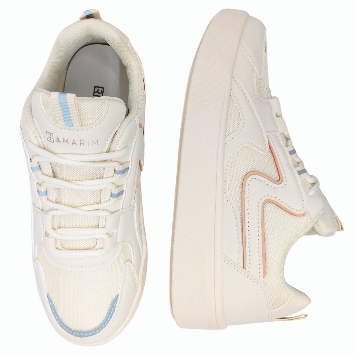 Tênis Casual Feminino Ramarim 24-83231 Bege Bege 5