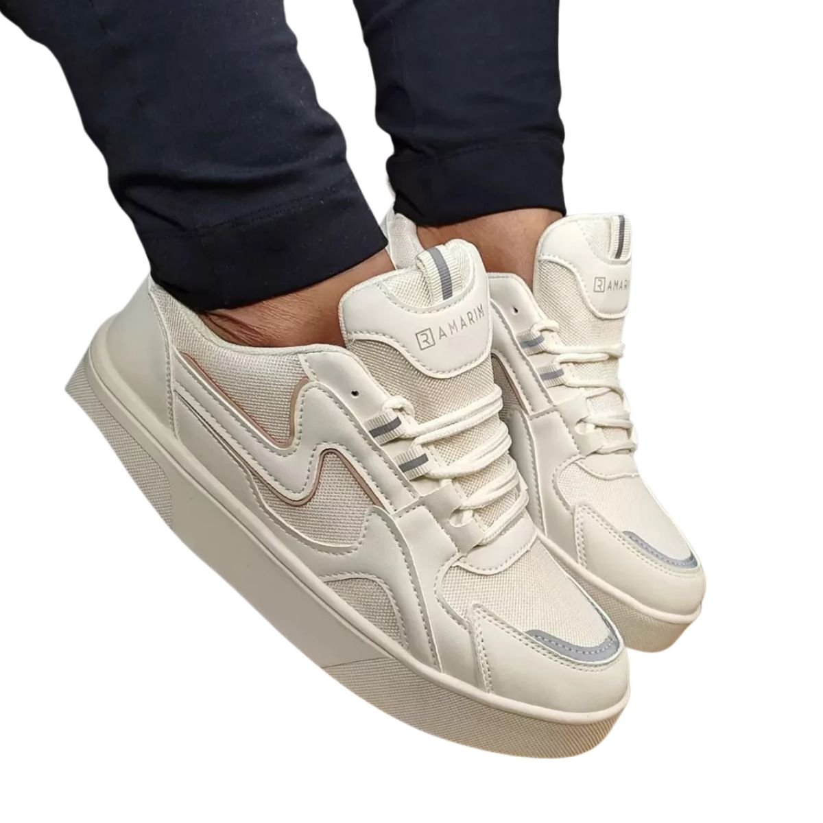 Tênis Casual Feminino Ramarim 24-83231 Bege Bege 7