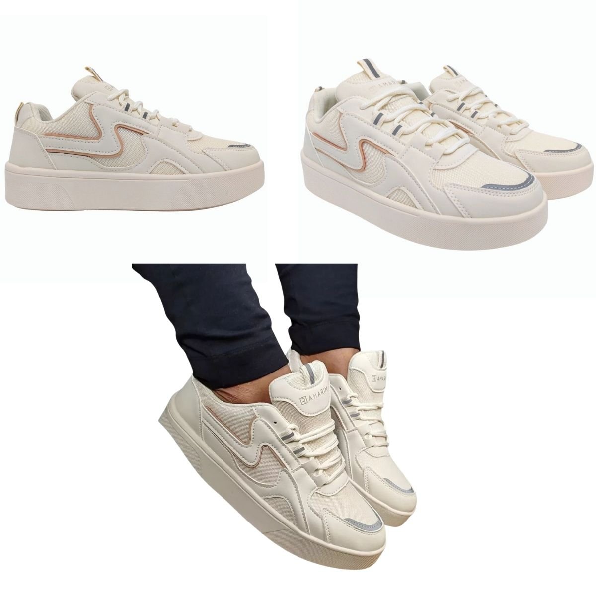 Tênis Casual Feminino Ramarim 24-83231 Bege Bege 9