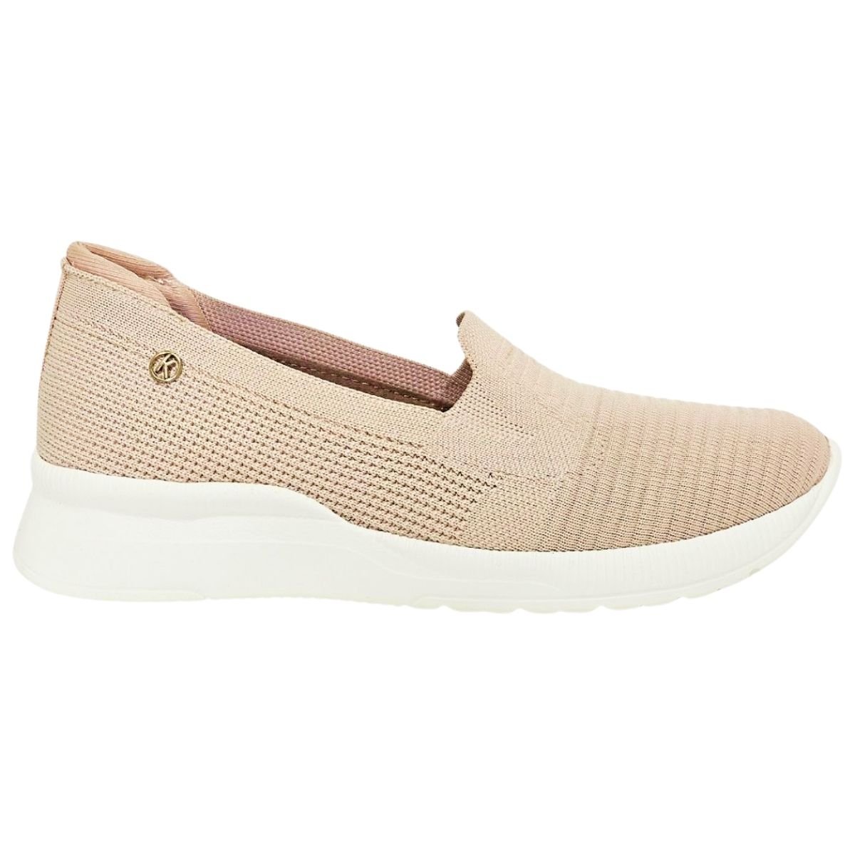 Tênis Slip On Conforto Feminino Kolosh C3154 Malha Bege Bege 1