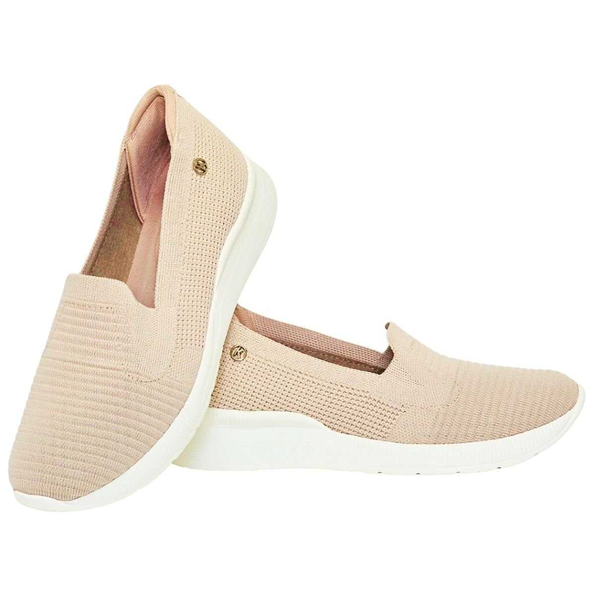 Tênis Slip On Conforto Feminino Kolosh C3154 Malha Bege Bege 2