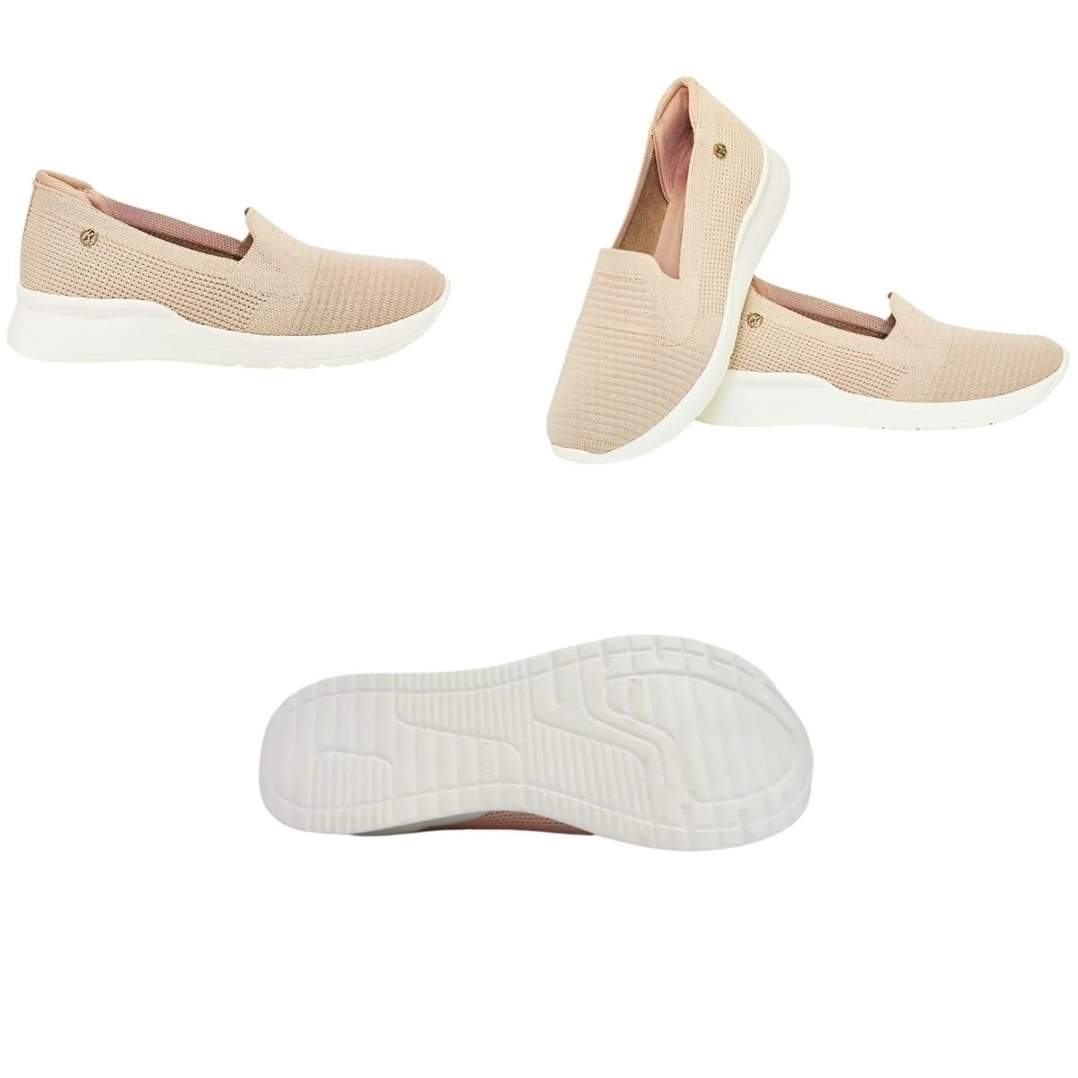 Tênis Slip On Conforto Feminino Kolosh C3154 Malha Bege Bege 6