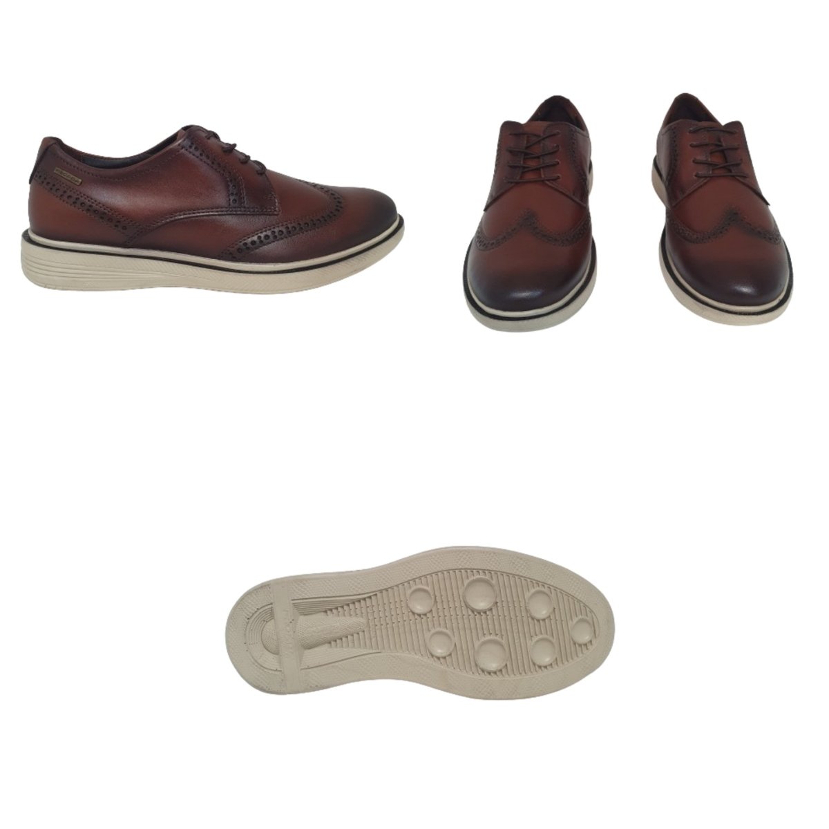 Sapato Social Masculino Pegada 126109-03 Marrom Marrom 6