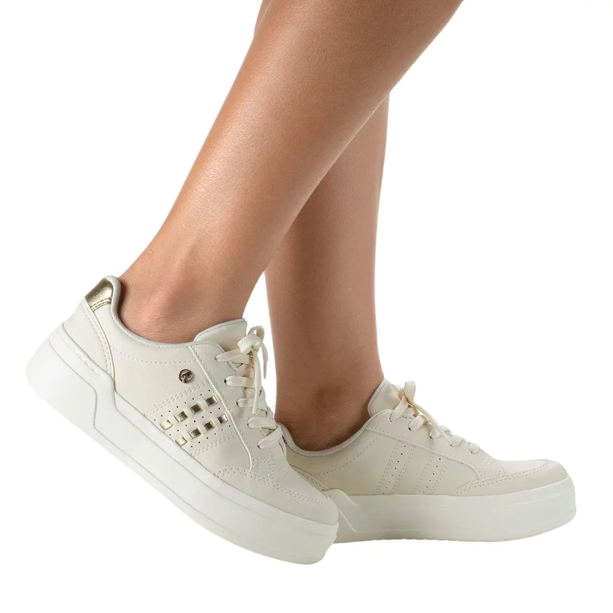 Tênis Casual Feminino Kolosh C3944 Creme Bege 7