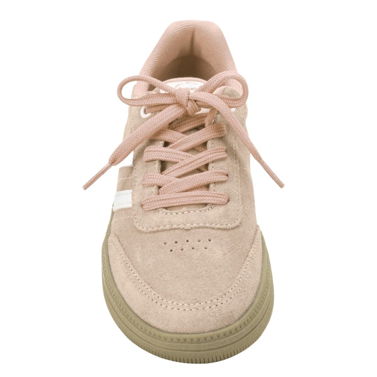 Tênis Casual Feminino Kolosh C3905 Camurça de Couro Cadarço Bege Bege 2