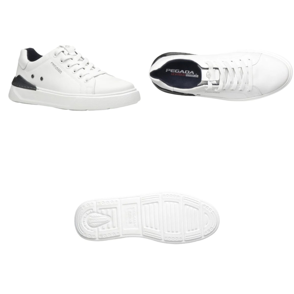 Sapatênis Casual Masculino Pegada 110901-01 Napa Branco Branco 8